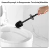 Viva NERO WC-kefe tartó - hengeres - fürdőszobai kiegészítő - GUNMETAL - fegyverszürke