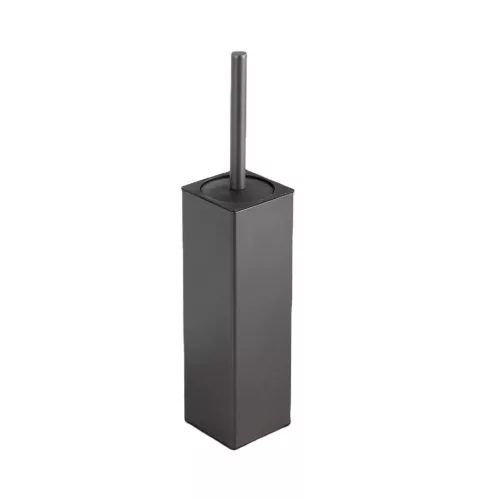 Viva NERO WC-kefe tartó - szögletes - fürdőszobai kiegészítő - GUNMETAL - fegyverszürke