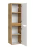 Piramida BETA fali fürdőszoba - állószekrény - ALPINFEHÉR-TÖLGY - 35 x 150 x 30 cm