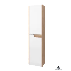   Piramida BETA fali fürdőszoba - állószekrény - FEHÉR-TÖLGY - 35 x 150 x 30 cm