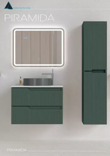 Piramida BETA fali fürdőszoba - állószekrény - PINO ZÖLD - 35 x 150 x 30 cm