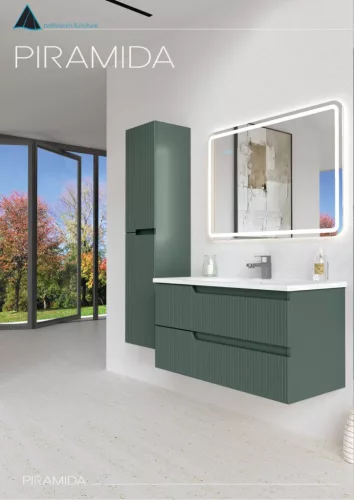 Piramida BETA fali fürdőszoba - állószekrény - PINO ZÖLD - 35 x 150 x 30 cm