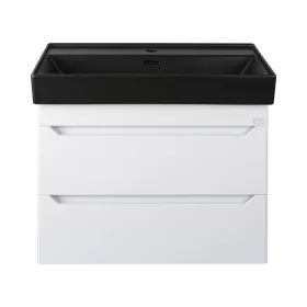   TMP SHARP 60 fali fürdőszobabútor - CeraStyle SHARP FEKETE mosdóval - 60 x 48 cm