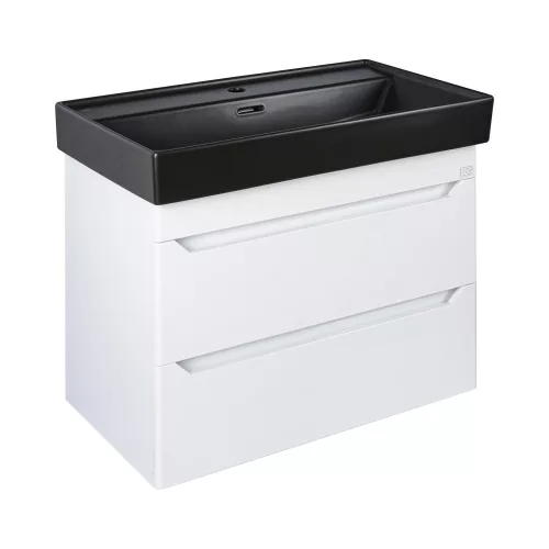 TMP SHARP 60 fali fürdőszobabútor - CeraStyle SHARP FEKETE mosdóval - 60 x 48 cm