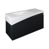 TMP SMYRNA 120 - FEKETE - fali fürdőszobabútor - Akrivit öntött műmárvány mosdóval - 120 x 48,5 cm