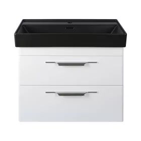   TMP LUX 80 fali fürdőszobabútor - CeraStyle SHARP FEKETE mosdóval - 80 x 48 cm