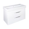 TMP LUX 100D fali fürdőszobabútor - CeraStyle SHARP 37600 DUPLA csaplyukas mosdóval - 100 x 48 cm
