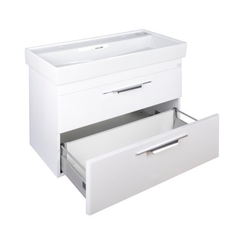 TMP LUX 100D fali fürdőszobabútor - CeraStyle SHARP 37600 DUPLA csaplyukas mosdóval - 100 x 48 cm