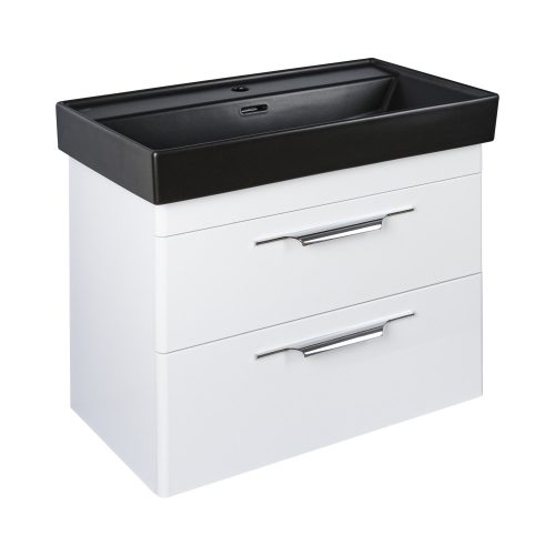 TMP LUX 100 fali fürdőszobabútor - CeraStyle SHARP FEKETE mosdóval - 100 x 48 cm