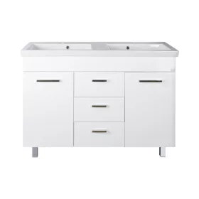   TMP FLAT 120 álló fürdőszobabútor - Sanovit ISIK 4120 DUPLA porcelán mosdóval - 120 x 44 cm