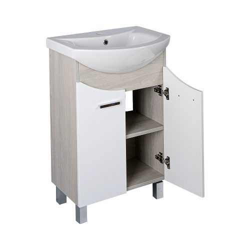 TMP ZX 55 - SONOMA - álló fürdőszobabútor - Sanovit ZENON - 6055 porcelán mosdóval - 55 x 44 cm