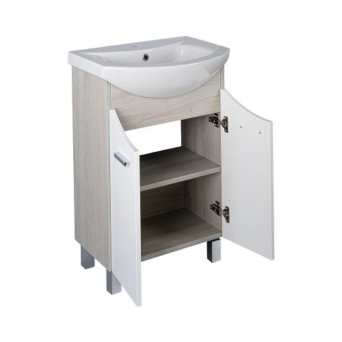 TMP ZX 55 - SONOMA - álló fürdőszobabútor - Sanovit ZENON - 6055 porcelán mosdóval - 55 x 44 cm