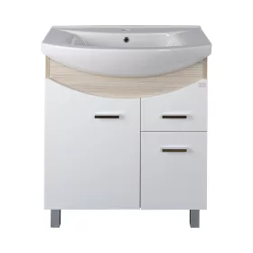   TMP ZX 75 - SONOMA - álló fürdőszobabútor - Sanovit ZENON - 6075 porcelán mosdóval - 75 x 50 cm