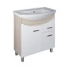 TMP ZX 75 - SONOMA - álló fürdőszobabútor - Sanovit ZENON - 6075 porcelán mosdóval - 75 x 50 cm