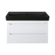 TMP SHARP 100 fali fürdőszobabútor - CeraStyle SHARP FEKETE mosdóval - 100 x 48 cm