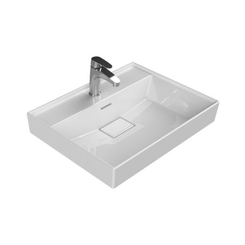 TMP LUX 60 fali fürdőszobabútor - CeraStyle SHARP 37100 mosdóval - 60 x 48 cm