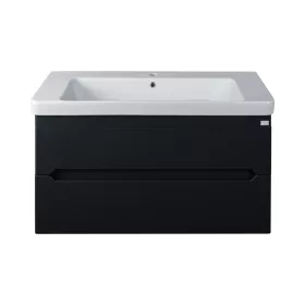   TMP SHARP 105 - FEKETE - fali fürdőszobabútor- Sanovit LUXURY 11105 mosdóval - 105 x 46 cm