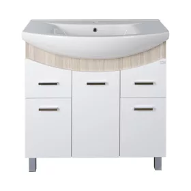   TMP ZX 85 - SONOMA - álló fürdőszobabútor - Sanovit ZENON - 6085 porcelán mosdóval - 86 x 50 cm