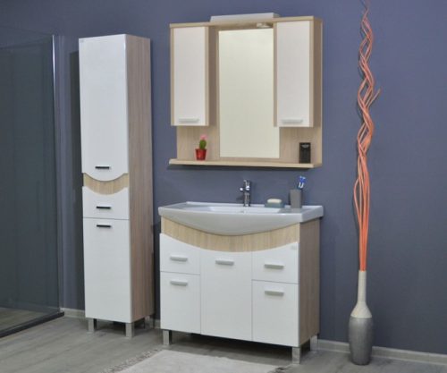 TMP ZX 85 - SONOMA - álló fürdőszobabútor - Sanovit ZENON - 6085 porcelán mosdóval - 86 x 50 cm