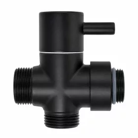   [ALKATRÉSZ] Viva ZEN egykaros zuhanyváltó - FEKETE - háromutas - kerámiabetétes - 1/2"