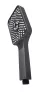 Caldo Freddo Blackspirit zuhanyszett - 3 funkciós zuhanyfejjel - GUNMETAL - fegyverszürke