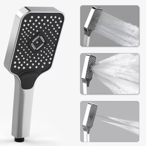 Caldo Freddo Blackspirit zuhanyszett - 3 funkciós zuhanyfejjel - GUNMETAL - fegyverszürke