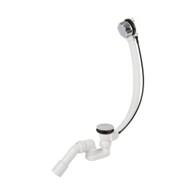   CR kádszifon - KRÓM - Automata leeresztővel - KRÓM túlfolyóval - 55 cm x 40/50mm