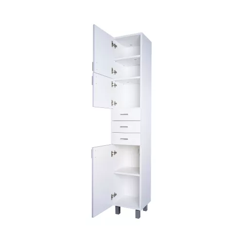 Viva STYLE fürdőszobai ÁLLÓSZEKRÉNY 192 magas POLCOS - BALOS - 35 x 28 x 192 cm