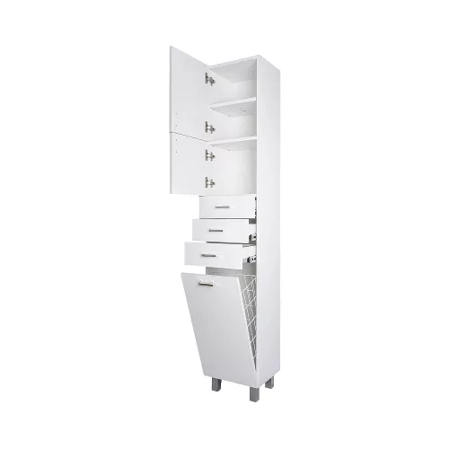 Viva STYLE fürdőszobai ÁLLÓSZEKRÉNY 192 magas szennyestartós - BALOS - 35 x 28 x 192 cm