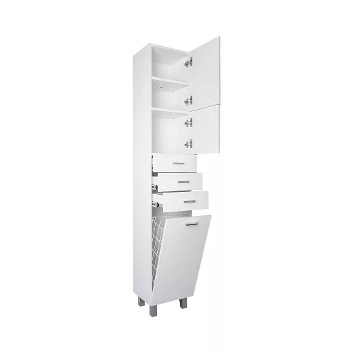 Viva STYLE fürdőszobai ÁLLÓSZEKRÉNY 192 magas szennyestartós - JOBBOS - 35 x 33 x 192 cm
