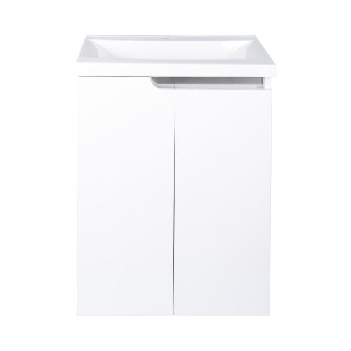 PIRAMIDA EURIDIKA fali függesztett / álló fürdőszobabútor öntött márvány mosdókagylóval 60 cm