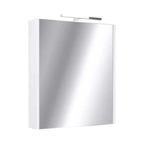Piramida AKVA 60 H Tükrös fürdőszobai szekrény -1 ajtós kivitel - LED világítással - 60 x 69 x 13 cm