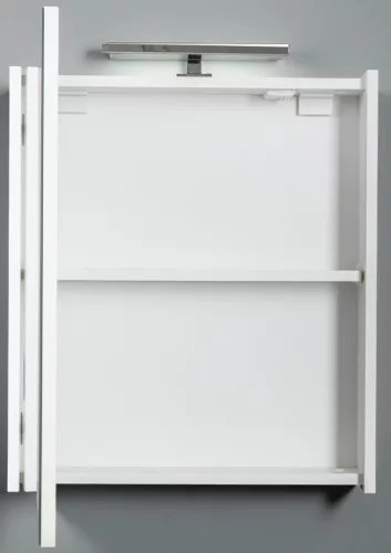 Piramida AKVA 60 H Tükrös fürdőszobai szekrény -1 ajtós kivitel - LED világítással - 60 x 69 x 13 cm