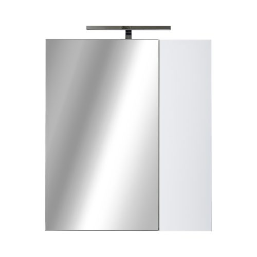 Piramida AKVA Tükrös fürdőszobai szekrény - 2 ajtós kivitel - LED világítással - 60 x 69 x 13 cm