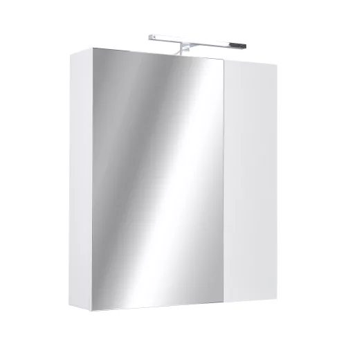 Piramida AKVA 60 R Tükrös fürdőszobai szekrény -2 ajtós kivitel - LED világítással - 60 x 69 x 13 cm