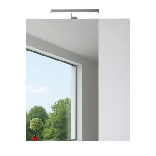 Piramida AKVA 60 R Tükrös fürdőszobai szekrény -2 ajtós kivitel - LED világítással - 60 x 69 x 13 cm
