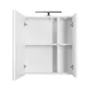 Piramida AKVA 60 R Tükrös fürdőszobai szekrény -2 ajtós kivitel - LED világítással - 60 x 69 x 13 cm