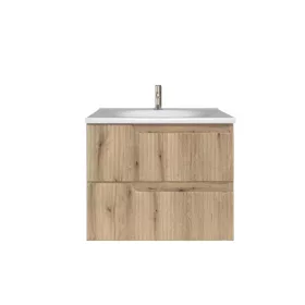   Piramida EURIDIKA fali fürdőszobabútor - műmárvány mosdóval -2 fiókos - PINO TÖLGY - 65 x 48 x 53 cm