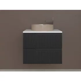   Piramida EURIDIKA fali fürdőszobabútor - mosdópult mosdó nélkül -2 fiókos - PINO FEKETE - 65 x 48 x 53 cm