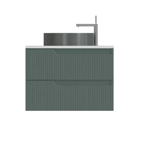 Piramida EURIDIKA fali fürdőszobabútor - mosdópult mosdó nélkül -2 fiókos - PINO ZÖLD - 65 x 48 x 53 cm
