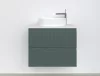 Piramida EURIDIKA fali fürdőszobabútor - mosdópult mosdó nélkül -2 fiókos - PINO ZÖLD - 65 x 48 x 53 cm