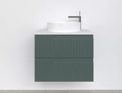 Piramida EURIDIKA fali fürdőszobabútor - mosdópult mosdó nélkül -2 fiókos - PINO ZÖLD - 65 x 48 x 53 cm