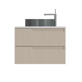   Piramida EURIDIKA fali fürdőszobabútor - mosdópult mosdó nélkül -2 fiókos - PINO BÉZS - 65 x 48 x 53 cm