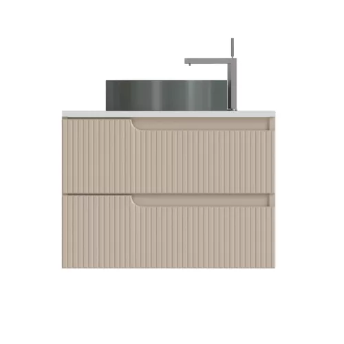 Piramida EURIDIKA fali fürdőszobabútor - mosdópult mosdó nélkül -2 fiókos - PINO BÉZS - 65 x 48 x 53 cm