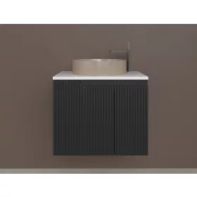   Piramida EURIDIKA fali fürdőszobabútor - mosdópult mosdó nélkül -2 ajtós - PINO FEKETE - 65 x 48 x 53 cm