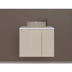   Piramida EURIDIKA fali fürdőszobabútor - mosdópult mosdó nélkül -2 ajtós - PINO BÉZS - 65 x 48 x 53 cm