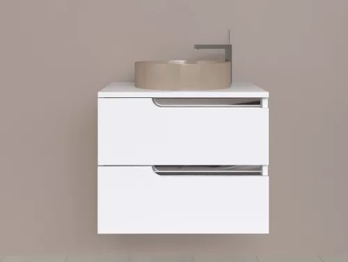 Piramida EURIDIKA fali fürdőszobabútor - mosdópult mosdó nélkül -2 fiókos - 65 x 48 x 53 cm