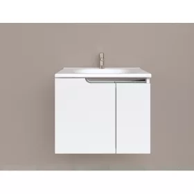   Piramida EURIDIKA fali fürdőszobabútor - műmárvány mosdóval -2 ajtós - 65 x 48 x 53 cm