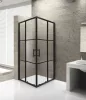 Viva AQUA - FEKETE mintás - FEKETE keretes - zuhanykabin - 80 SZÖGLETES - 6 mm üveg - 80 x 80 x 190