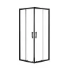 Viva AQUA Max Zuhanykabin SZÖGLETES FEKETE Profil - 6 mm víztiszta üveg - 80 x 80 x 190 cm